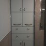 Badschrank für Nische, 4 Drehtüren, 4 x 70cm-Auszüge, davon 2 als Schrankauszüge 1-Badschrank