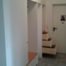 Garderobenschrank Buche/Weißlack mit Drehtüren, Schubkästen und Schiebeblende GS3