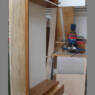 Garderobe Weißlack / Zebrano - making of
