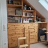 Einbauschrank in Kiefer, zehn tiefe Schubkästen, ein Clou Einbauschrank-6