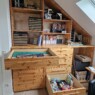 Einbauschrank in Kiefer, zehn tiefe Schubkästen, ein Clou Einbauschrank-5